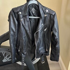 Urban Outfitters Classic Black Leather Jacket